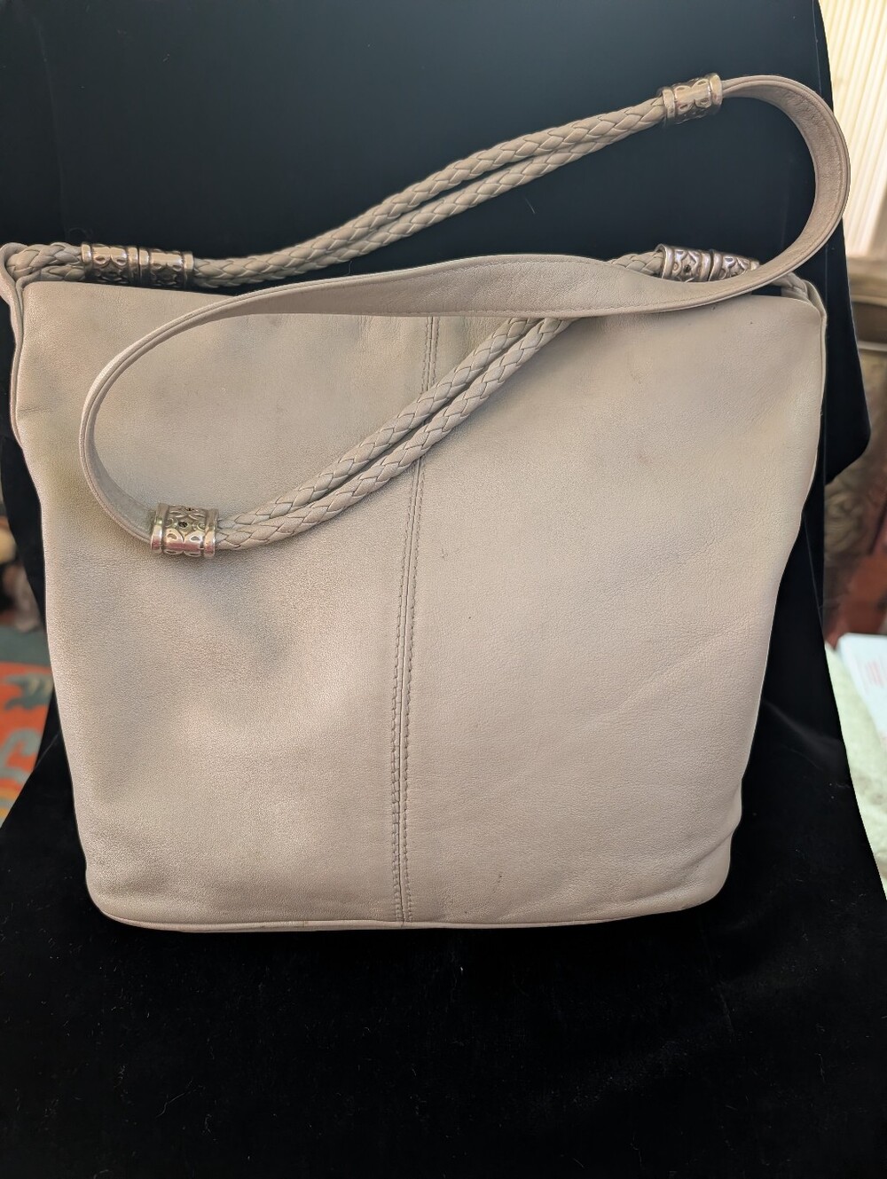 Fossil Classic Neutral Leather Shoulder Bag - Taupe